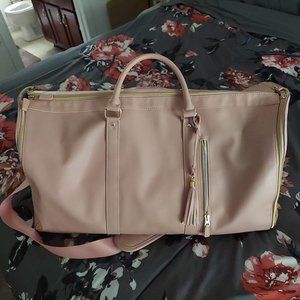 NEW Carry On Garment Bag, Large PU Leather Duffle Bag for Women, Waterproof